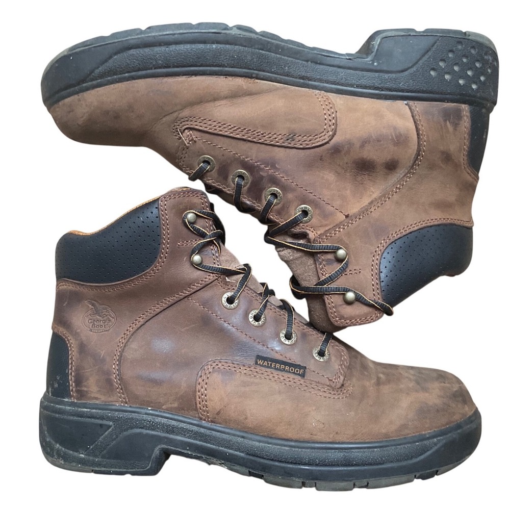 Georgia Boot Eagle Trail Mens 10W Brown Waterproof Hiker Work Boots G6544 EH
